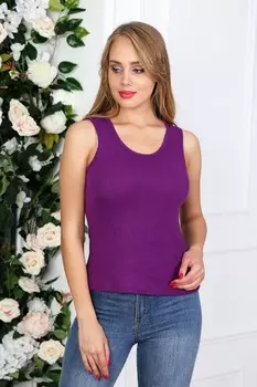 Майка трикотажная Сьюзан (баклажановая)