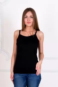 Майка трикотажная Вика (черная) рр