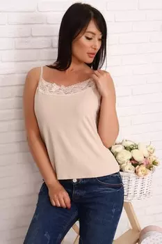 Майка вискозная Ребека (бежевая)