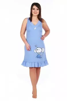 Ночная cорочка Мышонок (голубая)