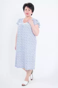 Ночная сорочка Афина (синие цветы)