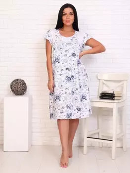 Ночная сорочка Домна (синяя)