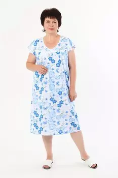 Ночная сорочка Дунка (голубые цветы)