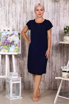 Ночная сорочка Кантри (темно-синяя) рр