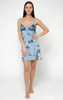 Ночная сорочка Карамелька (голубая) рр