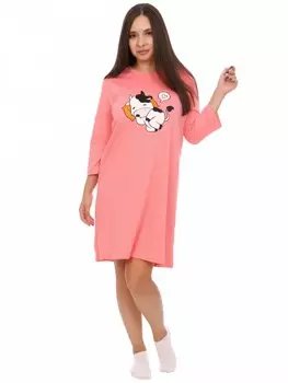 Ночная сорочка Коровка (коралловая)