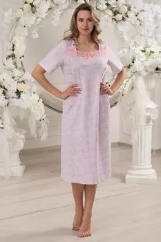 Ночная сорочка Кружевница (цветы на белом)