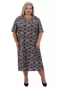 Ночная сорочка Кружево (розово-черная) рр