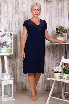 Ночная сорочка Летиссия (темно-синяя)