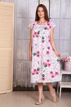 Ночная сорочка Марианна (розовые цветы)