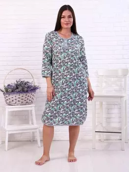 Ночная сорочка Милица (серо-зеленая)