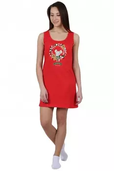 Ночная сорочка Мышка (красная)