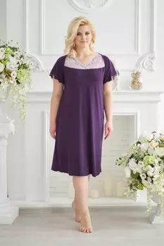 Ночная сорочка Одет (баклажановая)