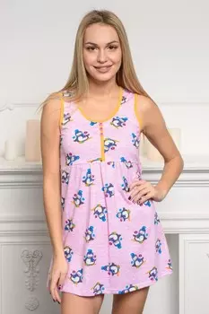 Ночная сорочка Пингвины (розовая) рр