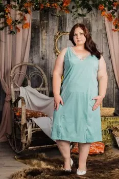 Ночная сорочка Полетта (мятная)