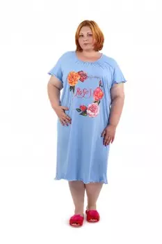 Ночная сорочка Розы (голубая) от