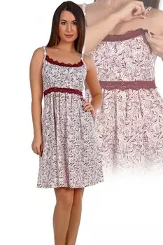 Ночная сорочка Сизаль (бордовая) рр