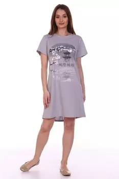 Ночная сорочка Вишня (серая) рр
