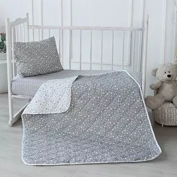 Одеяло-покрывало детское Звездное небо (серое)