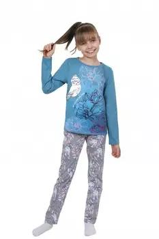 Пижама детская Совушка (голубая) рр