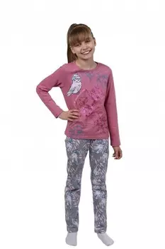 Пижама детская Совушка (розовая)