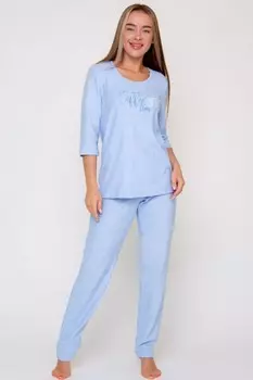 Пижама махровая Периниса (голубая)