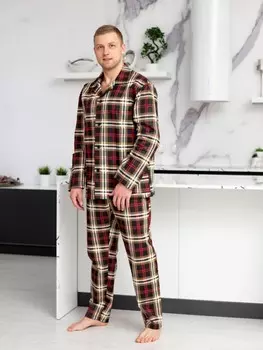 Пижама мужская Дамьян (коричневая)