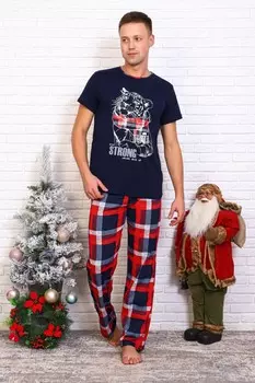 Пижама мужская Тигр (синяя)