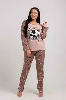 Пижама трикотажная Аделис (бежевая)