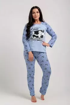 Пижама трикотажная Аделис (голубая)