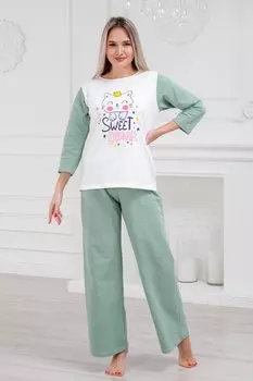 Пижама трикотажная Аделисия (зеленая)