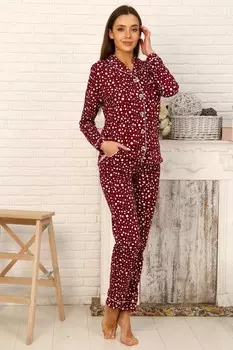 Пижама трикотажная Адрина (бордовая)