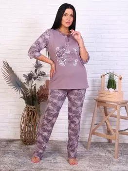 Пижама трикотажная Акура (сухая роза) рр