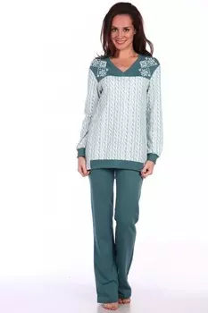 Пижама трикотажная Альта (зеленая)
