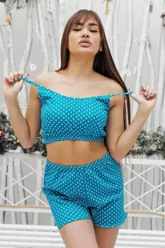 Пижама трикотажная Алена (бирюзовая)