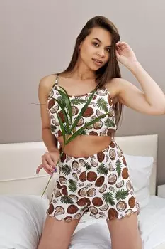 Пижама трикотажная Алена (кокос)