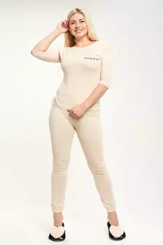 Пижама трикотажная Алита (бежевая)