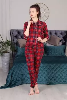 Пижама трикотажная Алла (красная)