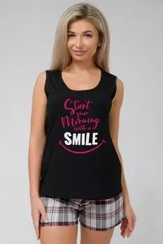 Пижама трикотажная Аля (черная)