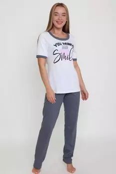 Пижама трикотажная Аника (серая)