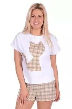 Пижама трикотажная Арселия (бежевая)