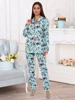 Пижама трикотажная Британия (мятная)