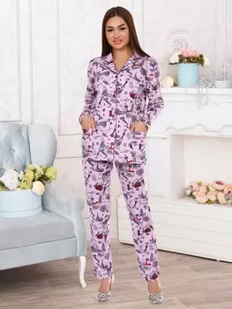 Пижама трикотажная Британия (розовая)