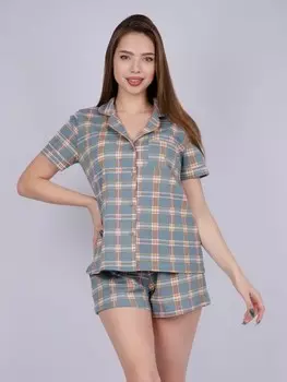 Пижама трикотажная Целестина (зеленая)