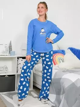 Пижама трикотажная Дамалия (синяя)