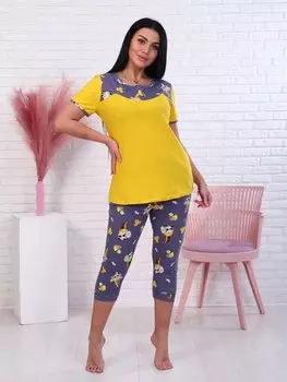 Пижама трикотажная Феоклита (желтая)