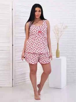 Пижама трикотажная Галя (клубника)