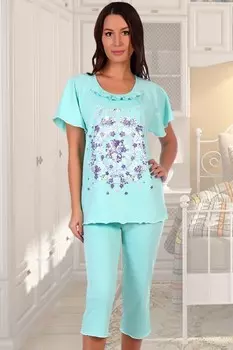 Пижама трикотажная Глициния (ментоловая)