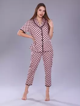 Пижама трикотажная Горошек