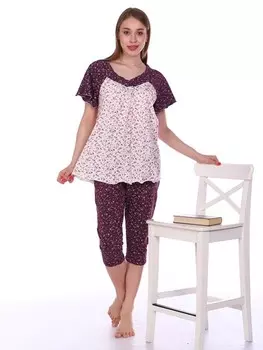 Пижама трикотажная Горри (темно-бордовая)